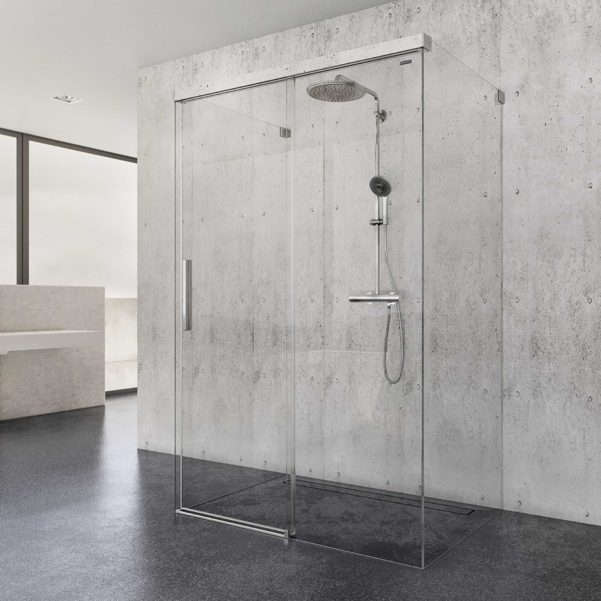 Enfin, prendre sa douche sans essuyer le verre. - CareTec Pro B -  Landingpages - DUSCHOLUX - la douche et le luxe